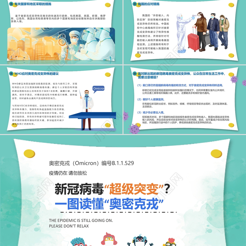 一图读懂“奥密克戎”PPT疫情防控之新冠病毒奥密克戎变异株知识宣传课件
