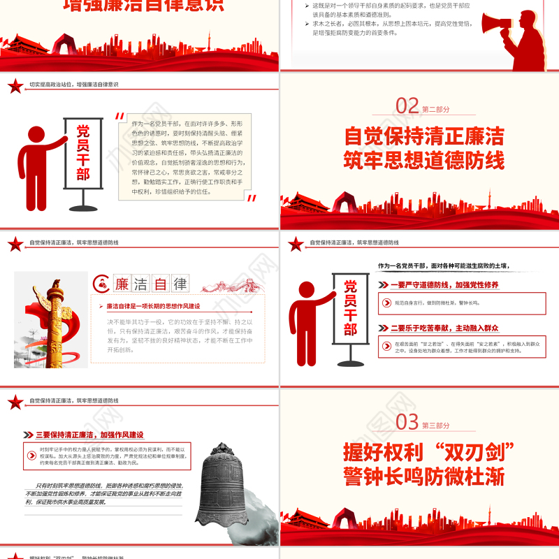 2022在廉政读书会上的交流发言PPT党政风党支部廉政教育专题党课课件模板