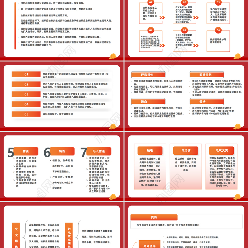 2023人人讲安全个个会应急PPT橙红简约风全国安全生产月介绍课件模板