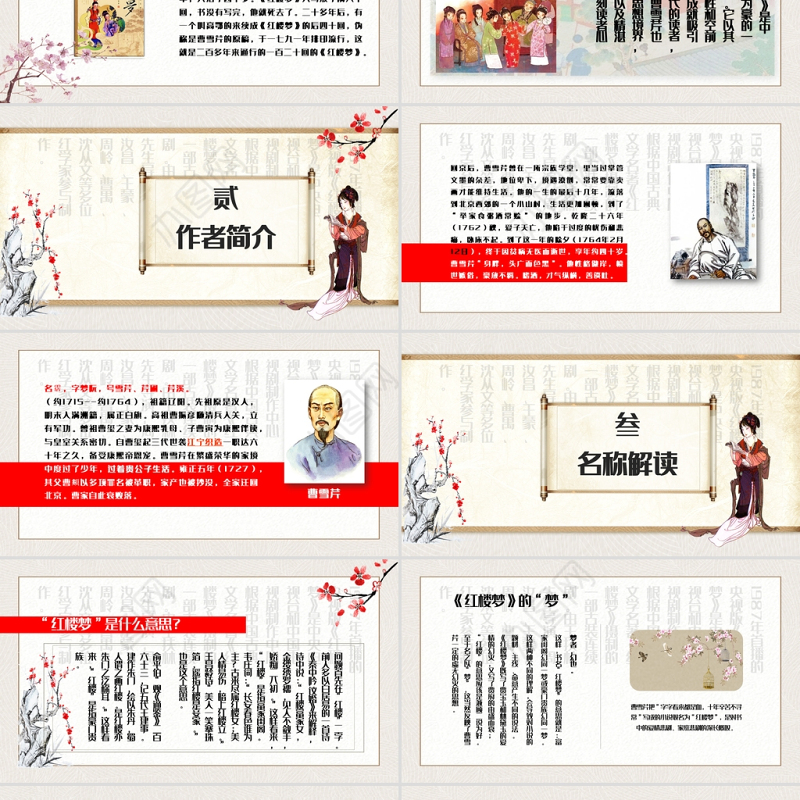 2021四大名著之红楼梦名著导读PPT