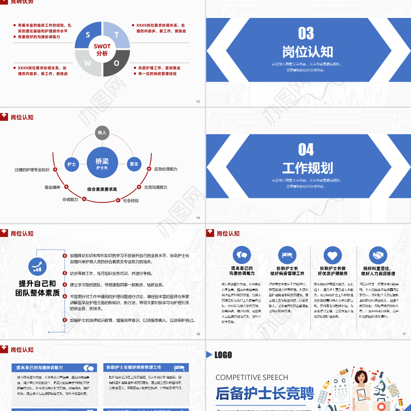 2022后备护士长竞聘PPT精品内容型医院护士长竞选课件模板