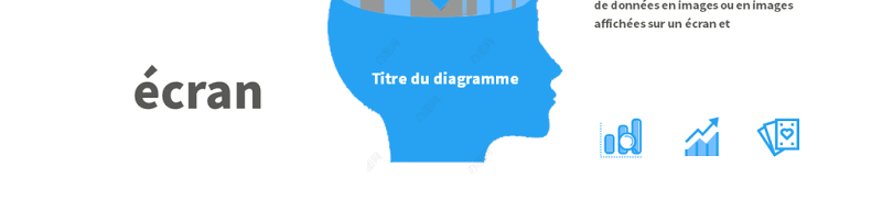 蓝色树状图可视化图表集PPT模板