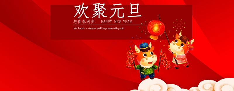 大红色喜庆欢庆牛年元旦筑梦未来联欢晚会活动策划ppt模板