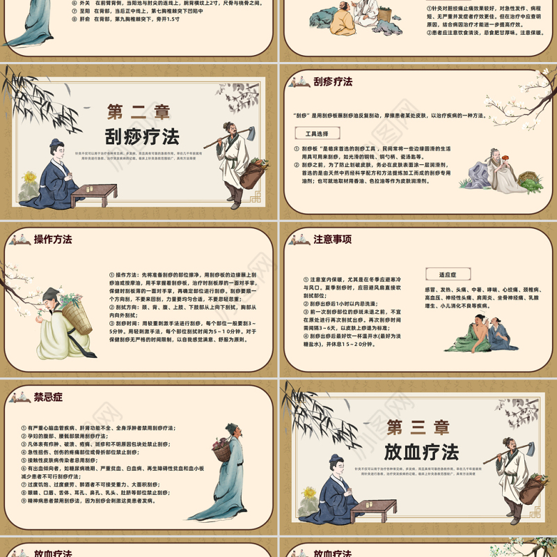 2023中医常用急救技术PPT中国风传统中医急救技术培训宣传课件模板下载