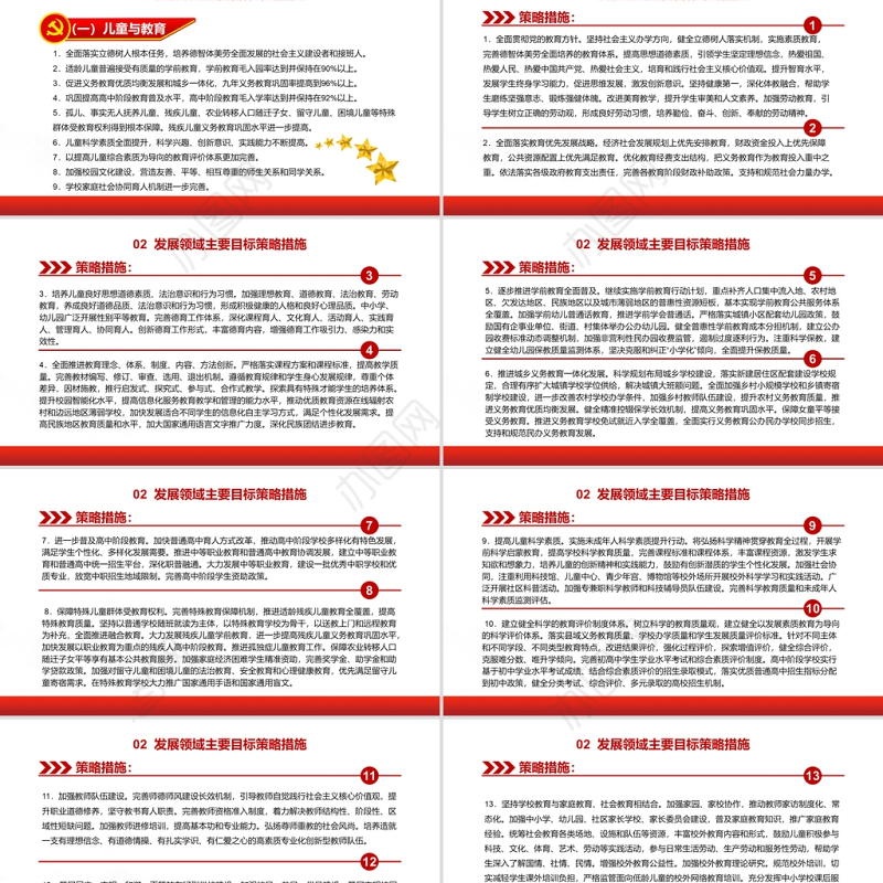 中国儿童发展纲要PPT红色卡通加快完善保护儿童权利的法律体系强化政府责任提高儿童工作的法制化和科学化水平党课课件