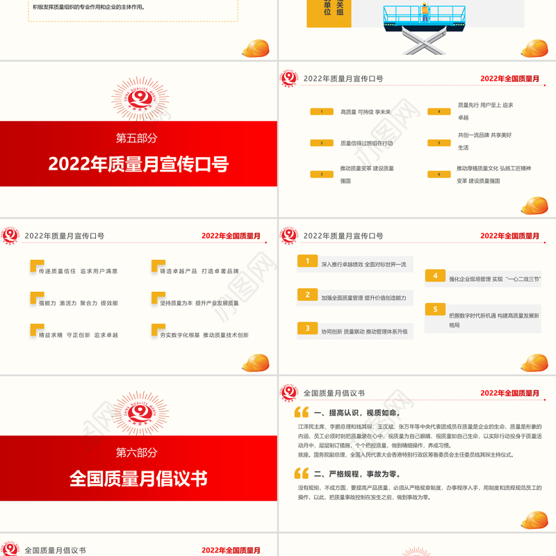 2022全国质量月活动PPT卡通风重点学习贯彻全国质量月活动内容课件模板下载