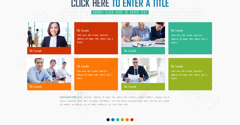 25页扁平小清新图表数据合集PPT模板