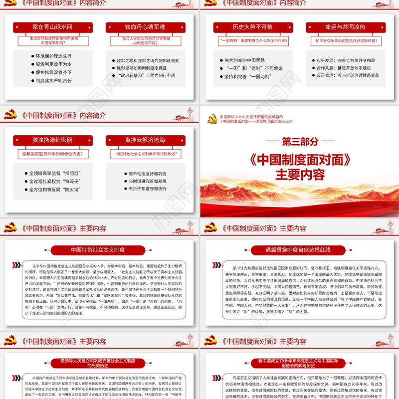 2021中国制度面对面PPT宣传部宏观理论学习解读专题党课课件下载