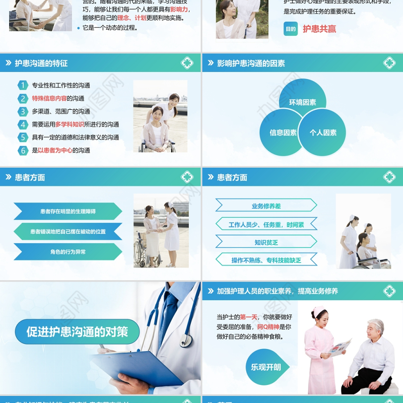 绿色简约风医患沟通技巧培训课件PPT