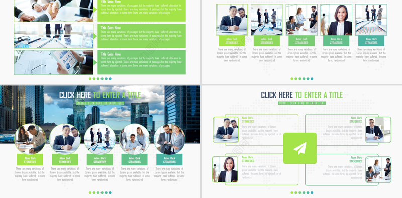 清新可视化年终总结PPT图表