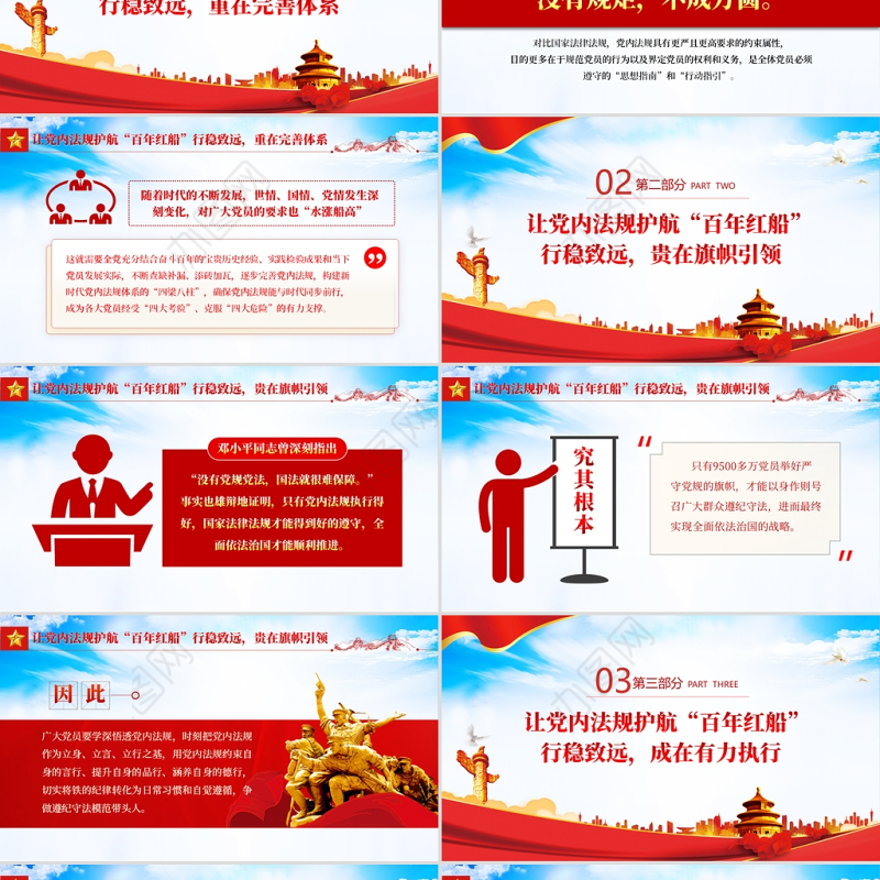 让党内法规护航“百年红船”行稳致远PPT党支部党员干部学习党内法规建设专题党课课件