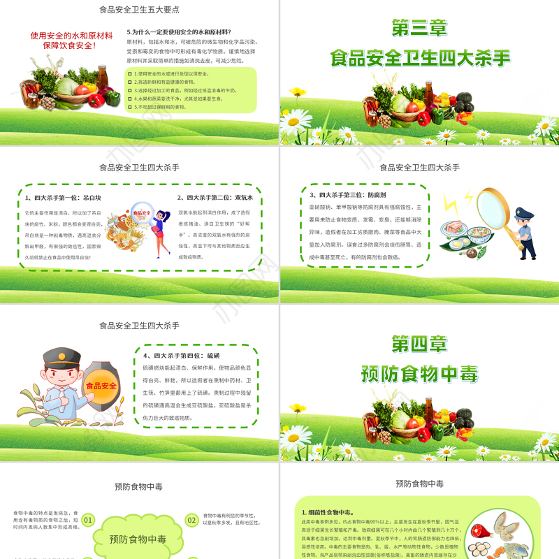 2022全国食品安全宣传周PPT绿色全国《食品卫生法》宣传周教育宣传汇报课件