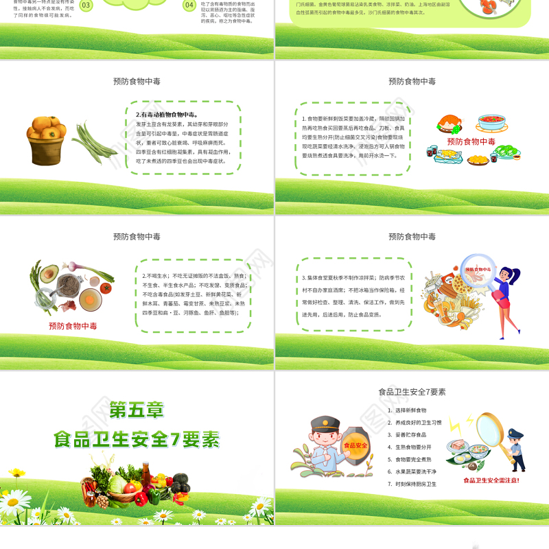 2022全国食品安全宣传周PPT绿色全国《食品卫生法》宣传周教育宣传汇报课件