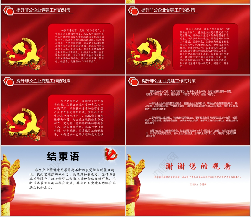 浅谈非公企业如何加强PPT模板-含课件