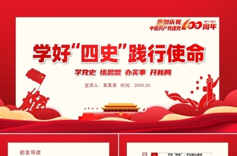 2021学好四史践行使命PPT庆祝中国共产党成立100周年专题党课模板下载