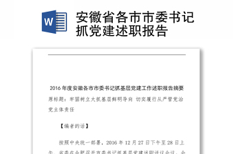 抓党建述职报告