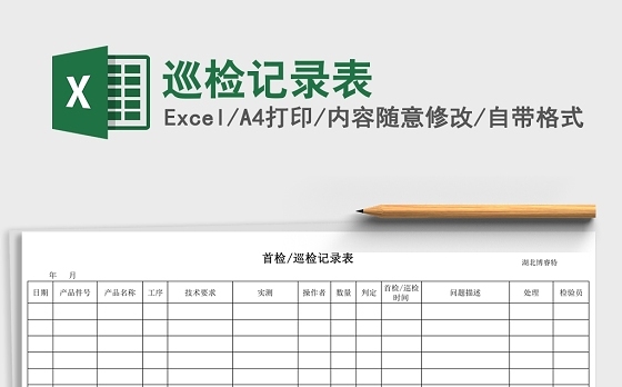 巡检记录表Excel