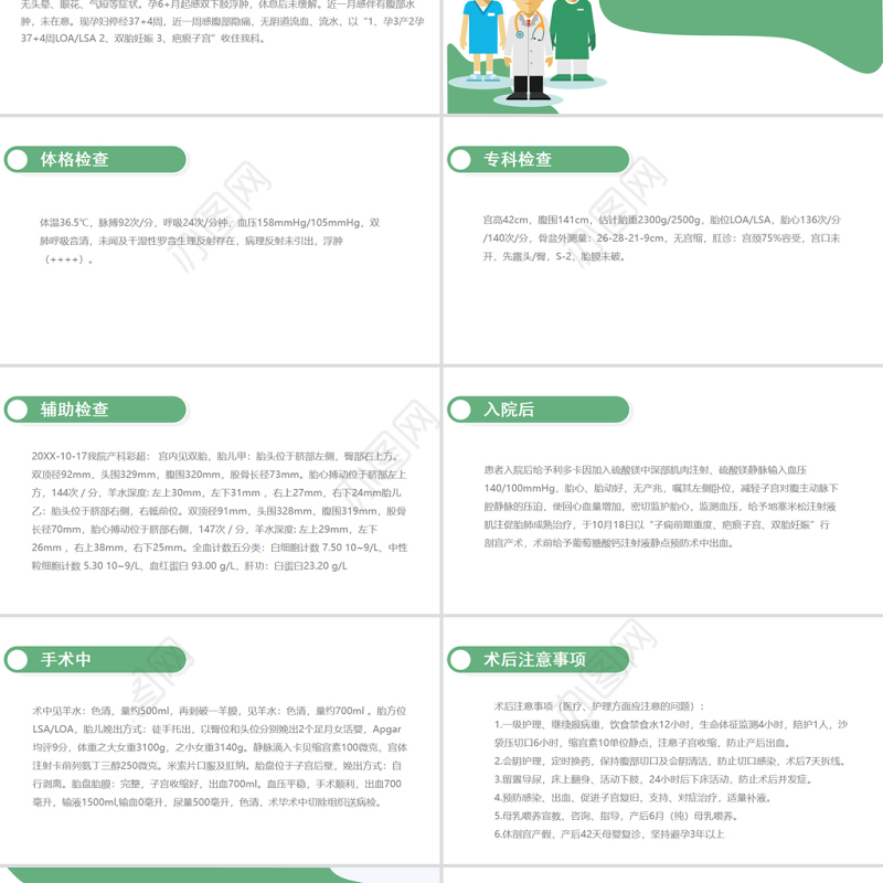 2022子痫前期重度护理查房PPT商务医疗风护理查房通用PPT