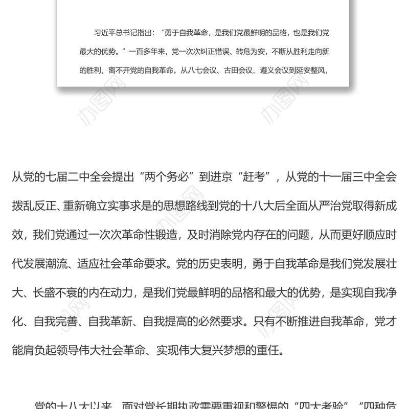 以自我革命精神把全面从严治党向纵深推进党支部主题党日专题党课