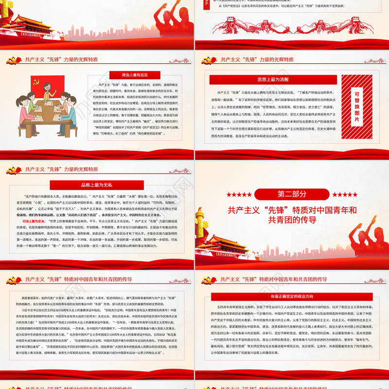 永葆中国青年运动和共青团的“先锋”特质PPT党政风党员干部学习教育专题党课