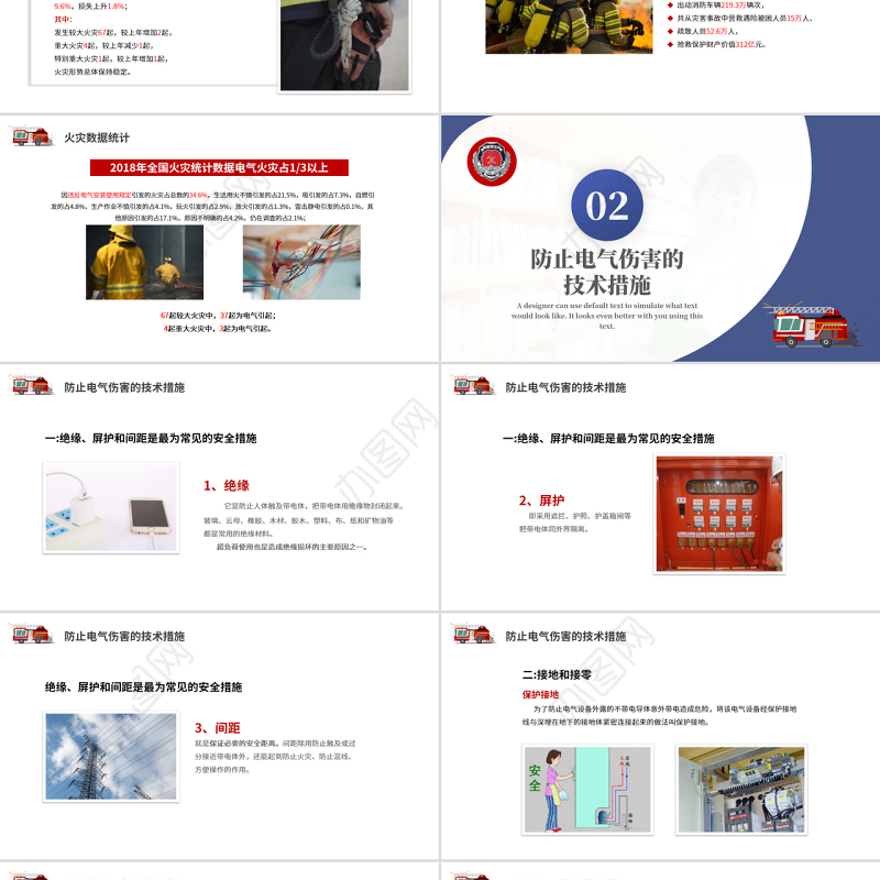 消防与电气安全PPT高级大气增强消防意识PPT