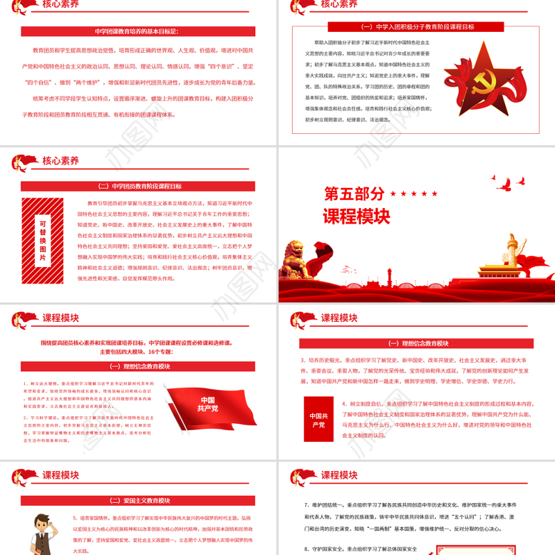 新时代中学团课教育指导大纲PPT共青团基础团务团委团支部团员学习课件