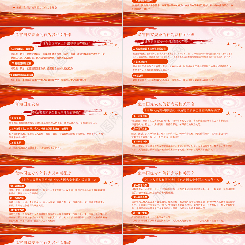 红色党风国家安全教育日介绍PPT迎接党的二十大胜利召开营造良好氛围