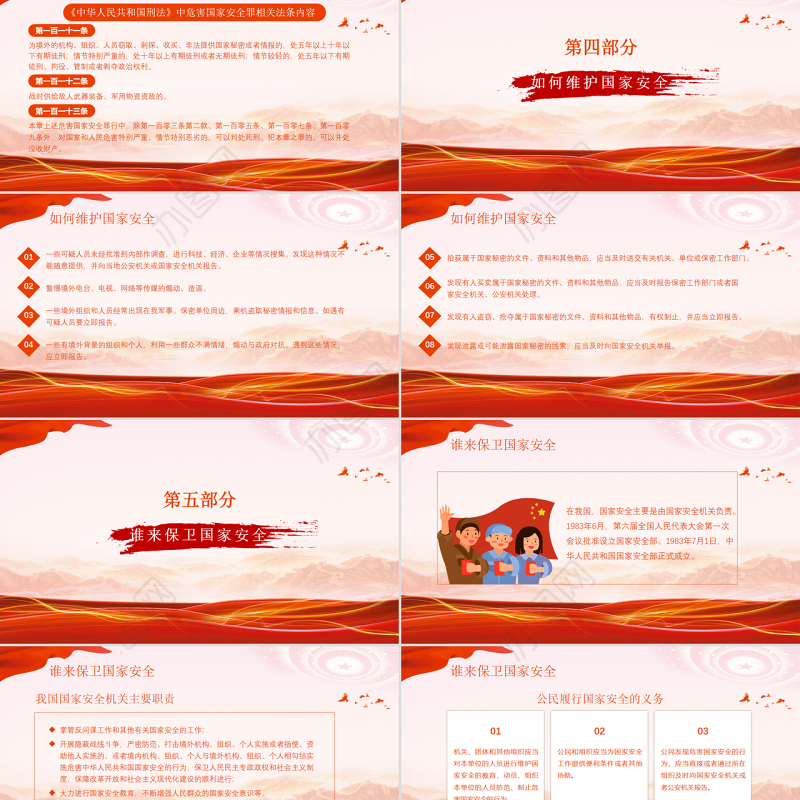 红色党风国家安全教育日介绍PPT迎接党的二十大胜利召开营造良好氛围