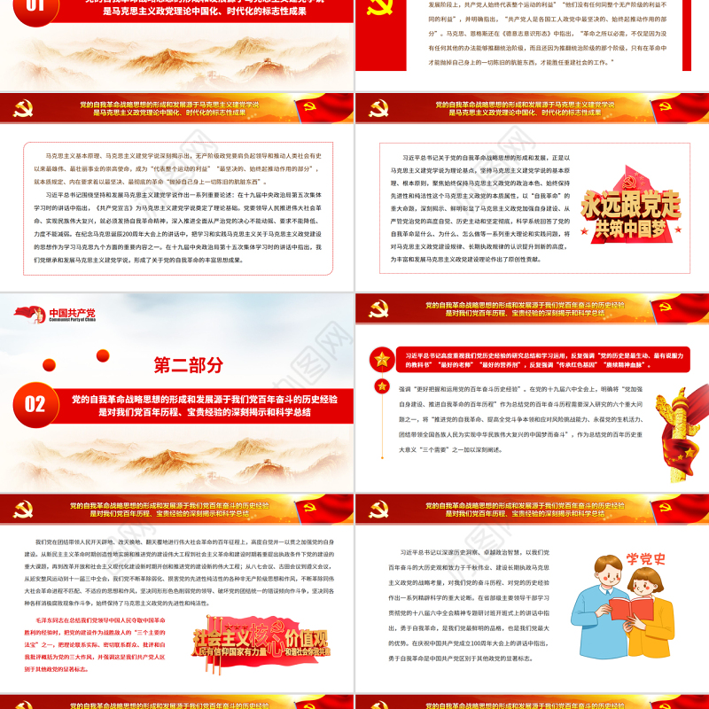 关于党的自我革命战略思想的形成和发展PPT党政风党员干部学习教育专题党课