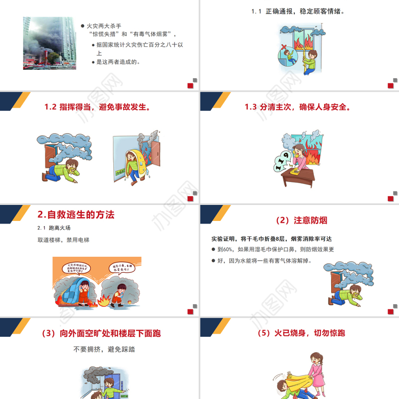 购物广场商场超市消防安全知识培训PPT简洁高级增强消防意识PPT