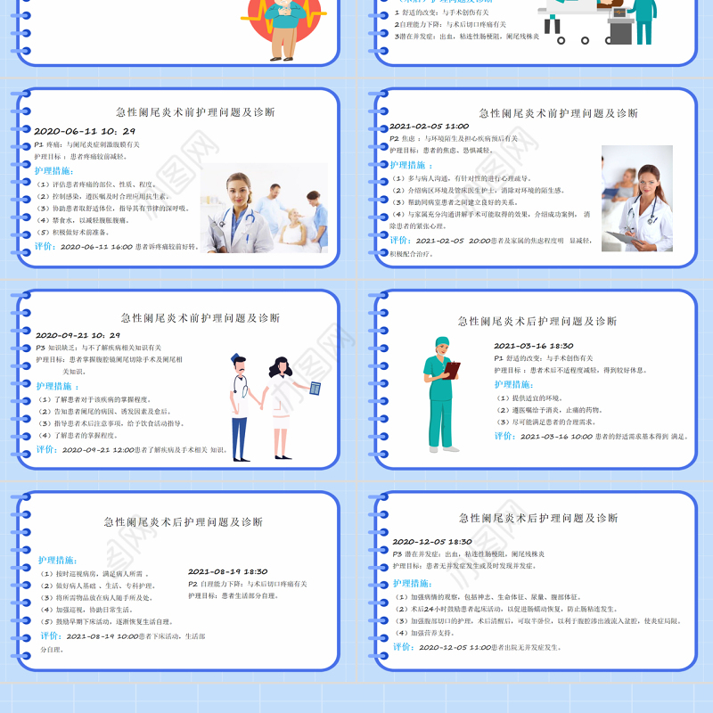 2022急性阑尾炎护理查房PPT简约医疗风护理查房通用PPT