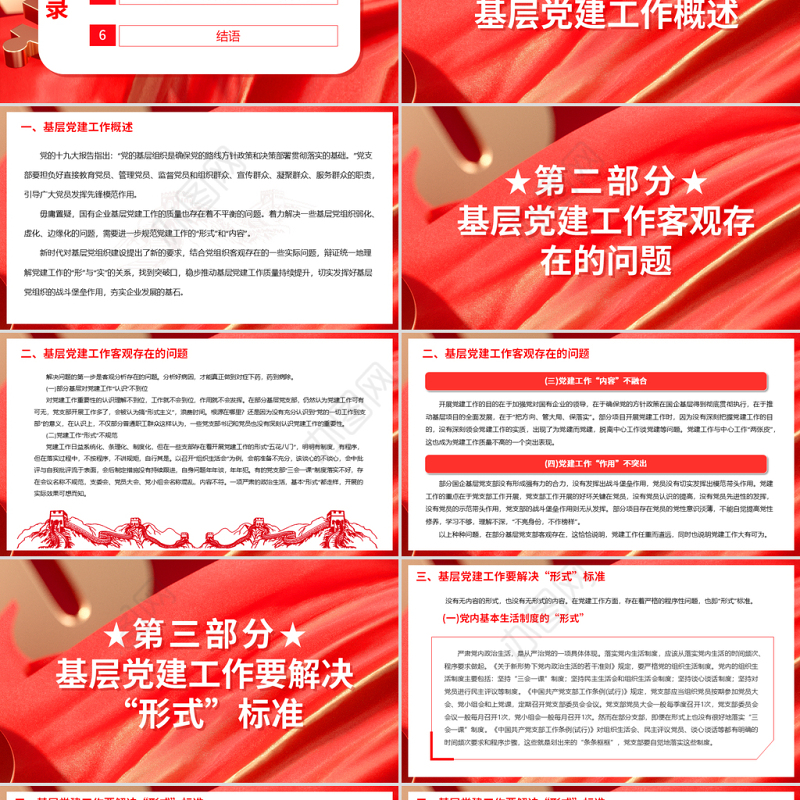 国企党建引领PPT简洁实用融合党建工作形式与内容初探专题微党课