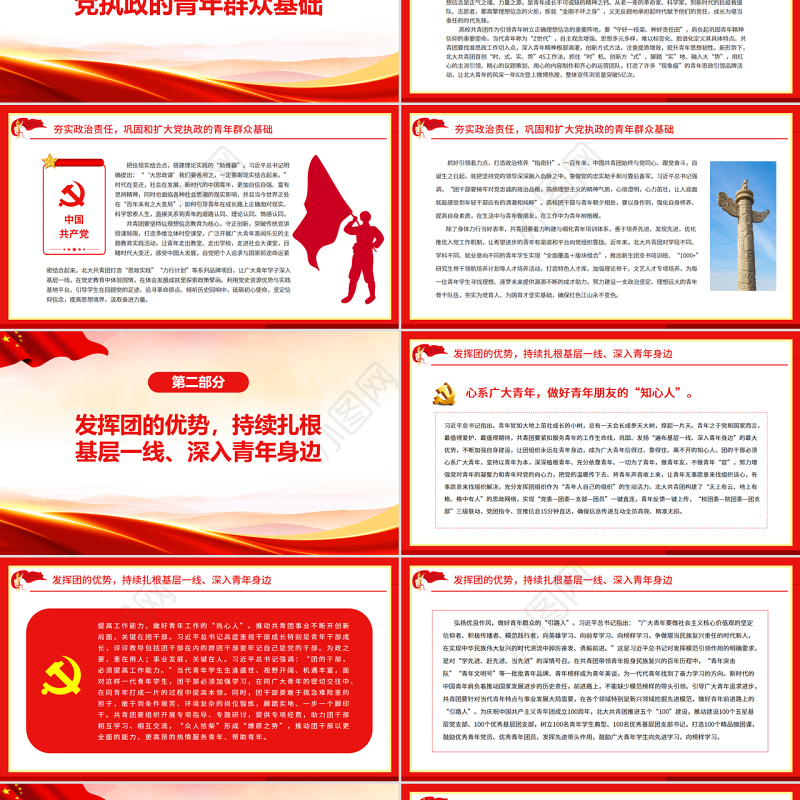 党联系青年最为牢固的桥梁纽带PPT学习在庆祝中国共产主义青年团成立100周年大会上的重要讲话专题党课