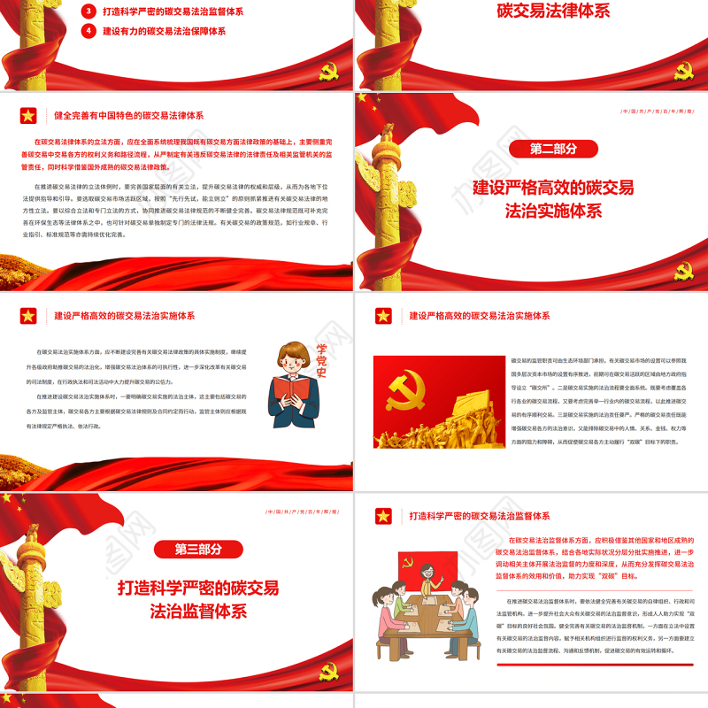 完善碳交易法治体系助力实现“双碳”目标PPT精品关于碳达峰碳中和专题党课课件模板