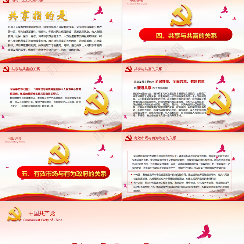 正确认识和把握共同富裕的几对辩证关系PPT红色党政风实现共同富裕专题党课课件