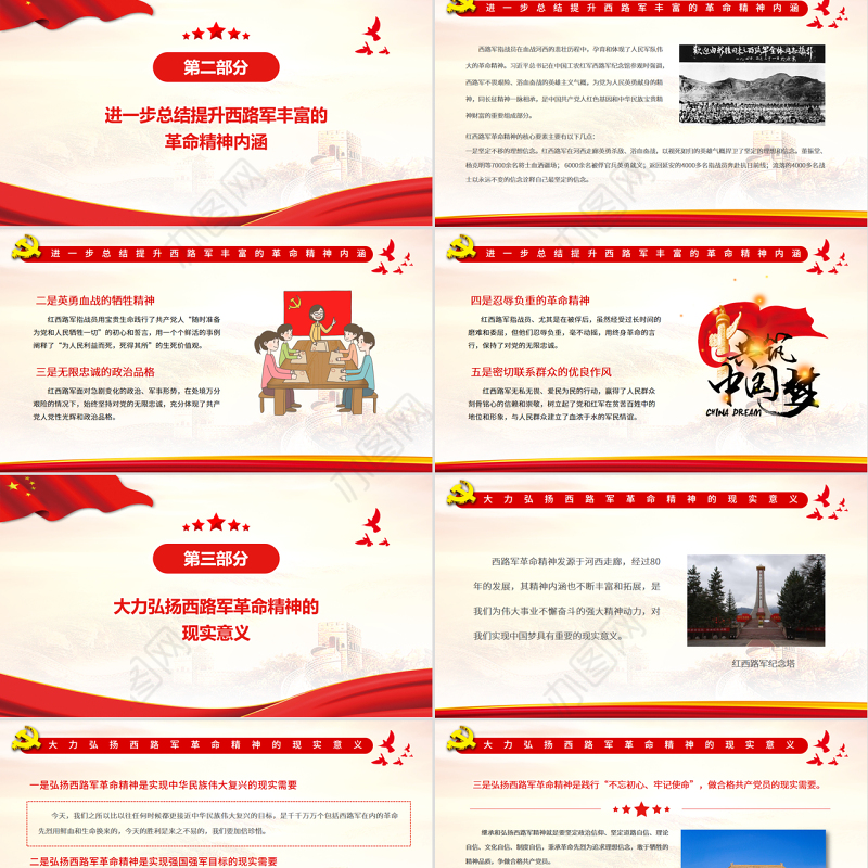 弘扬红西路军精神PPT大气质朴传承红色基因牢记初心使命西路军精神评述课件