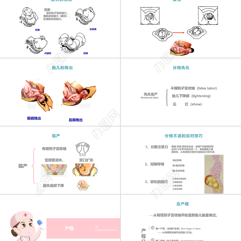 2022分娩期妇女护理产后护理母婴护理PPT温馨清新产后护理通用PPT