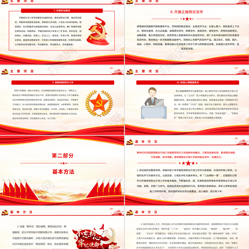 新时代加强和改进共青团思想政治引领工作实施纲要PPT2022建团百年系列团课