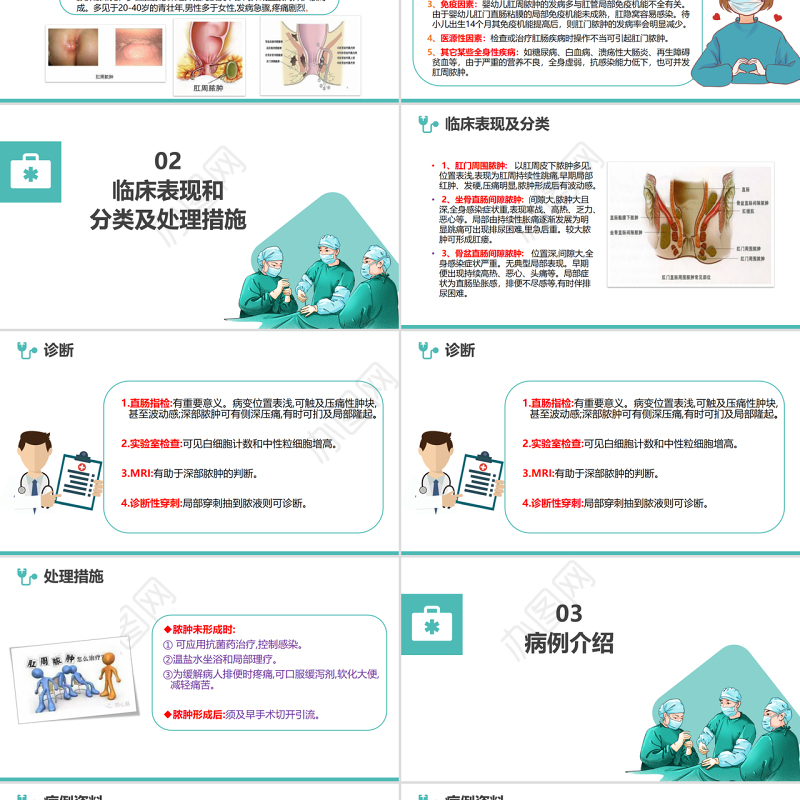 2022肛肠科护理查房PPT清新扁平风护理查房通用PPT