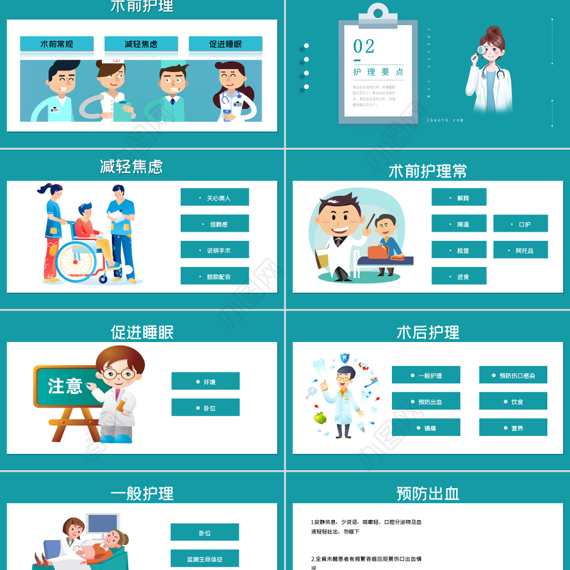 2022耳鼻喉护理查房术后医疗培训PPT卡通清新护理查房术后医疗培训PPT