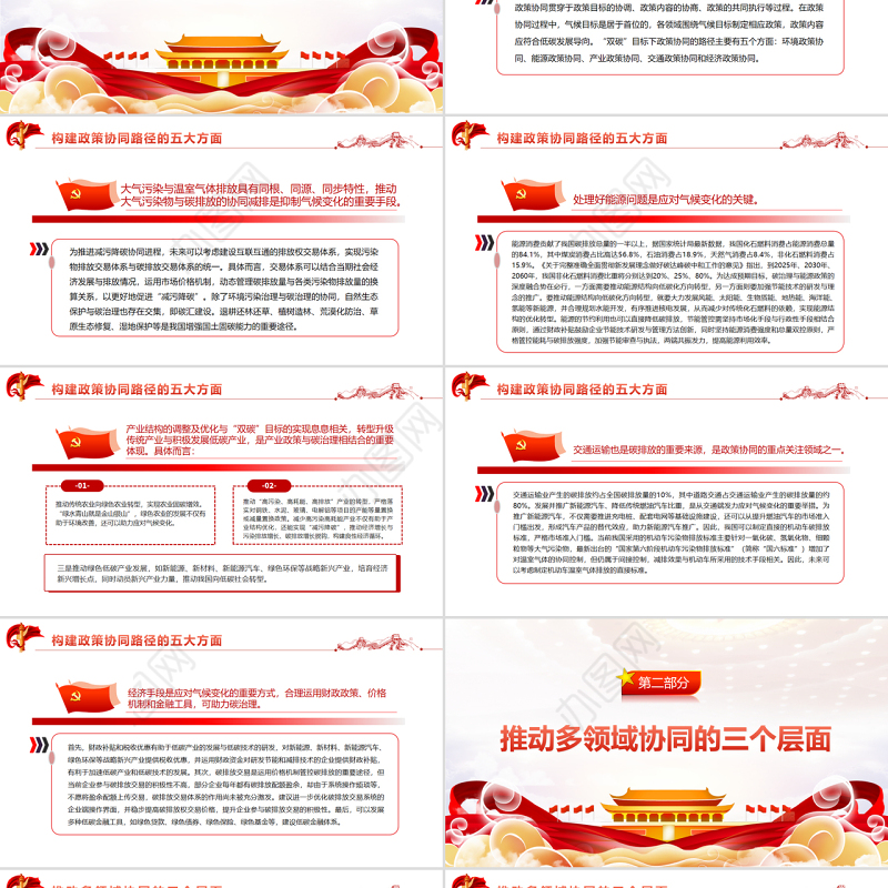 探究“双碳”目标实现的政策协同路径PPT精品关于碳达峰碳中和专题党课