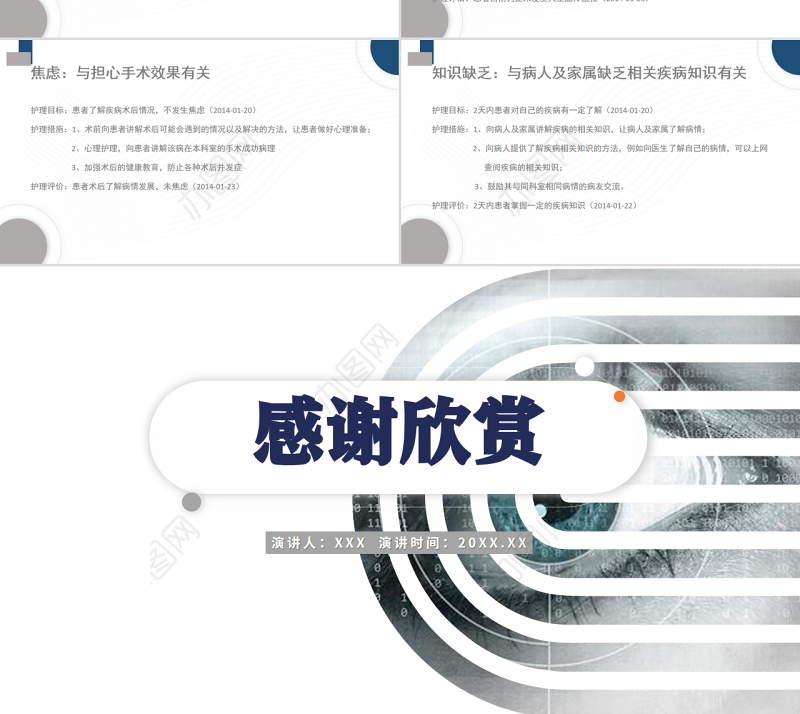 2022白内障护理教学查房PPT大气清新护理查房通用PPT