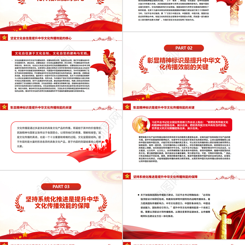 提升中华文化的传播效能PPT党政风党员干部学习教育专题党课