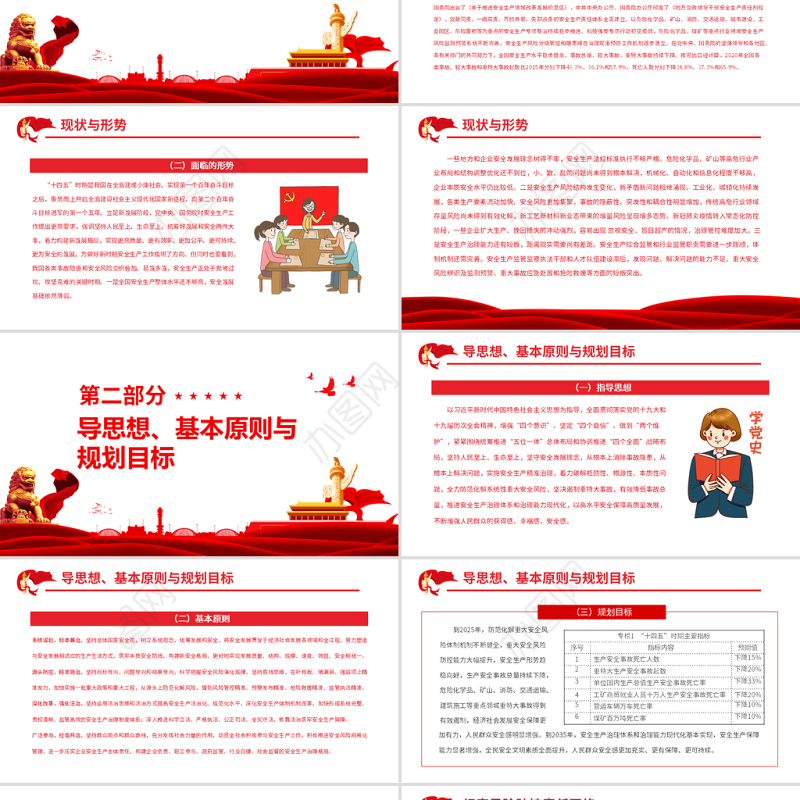 十四五国家安全生产规划PPT简洁实用牢固树立安全发展理念专题党课