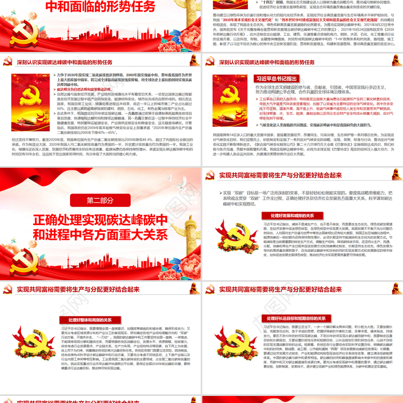 打好碳达峰碳中和这场硬仗PPT精品关于碳达峰碳中和专题党课课件