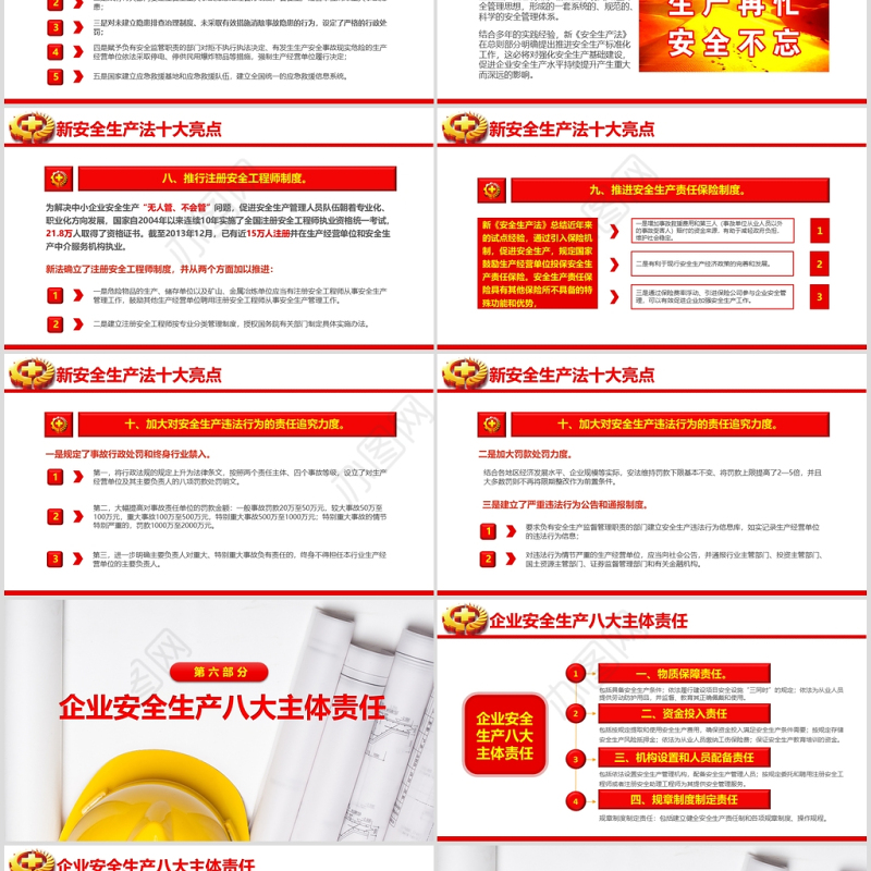 红色2020安全生产月活动宣传PPT