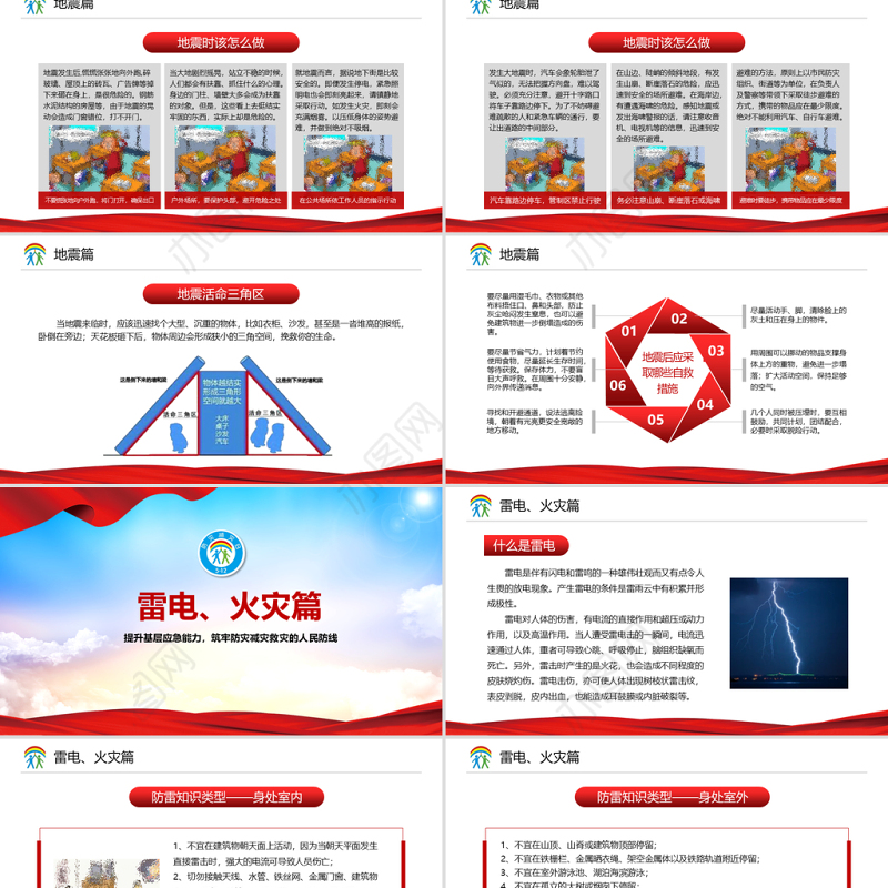 2021防范化解灾害风险筑牢安全发展基础PPT512全国防灾减灾日宣教PPT模板