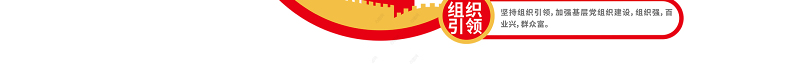 党建引领文化墙红色精美五个引领党建长廊模板