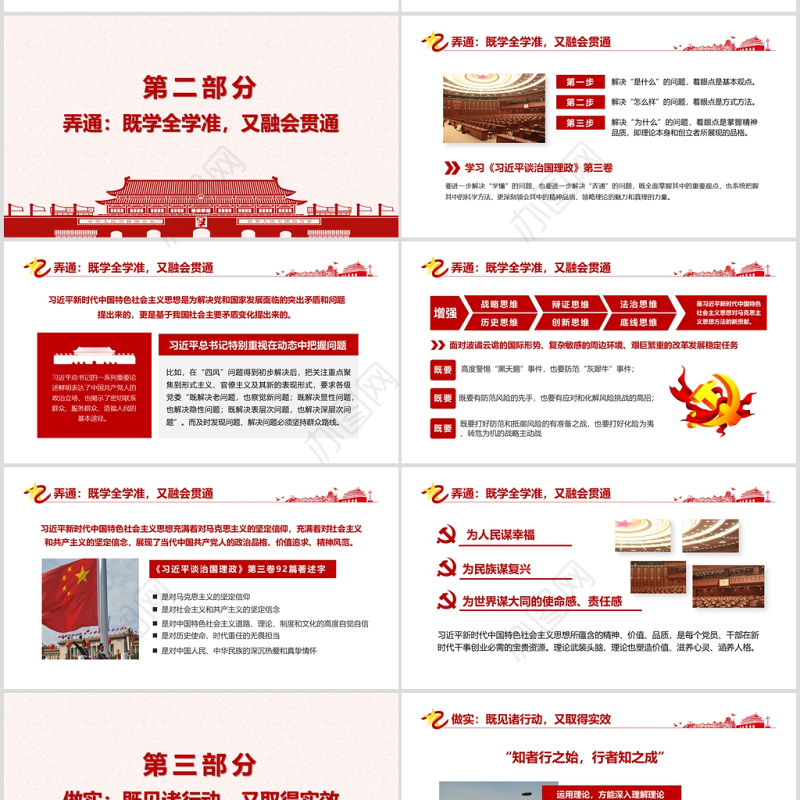 治国理政第三卷在学懂弄通做实上下真功夫PPT模版
