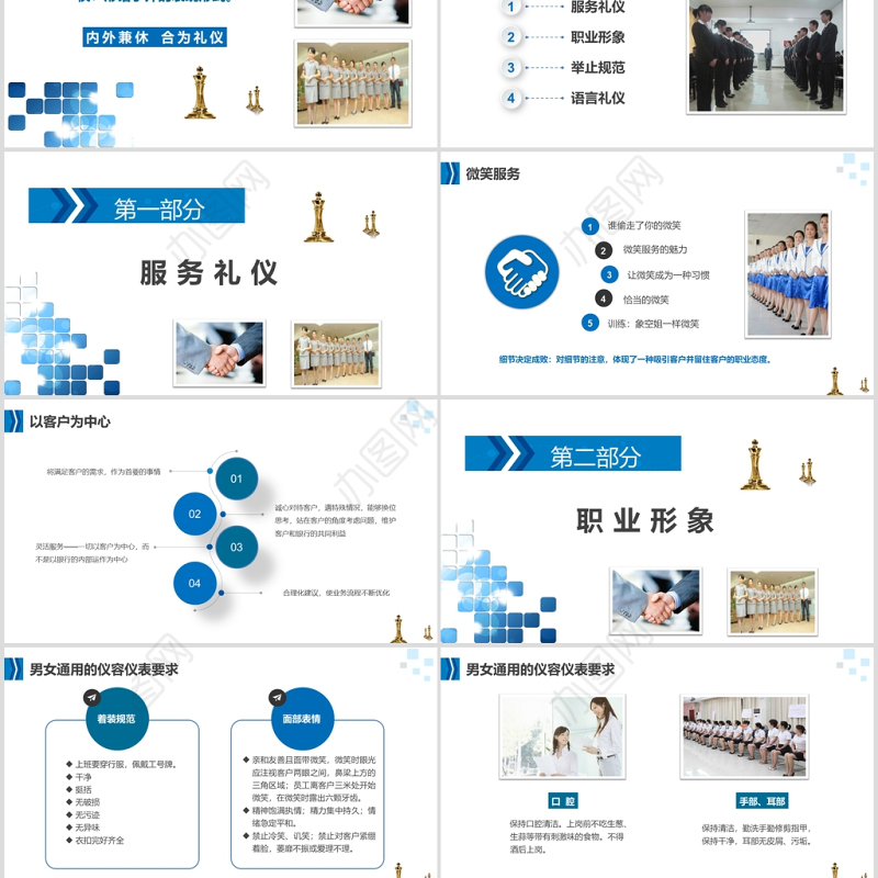 2020银行工作人员礼仪培训PPT模板